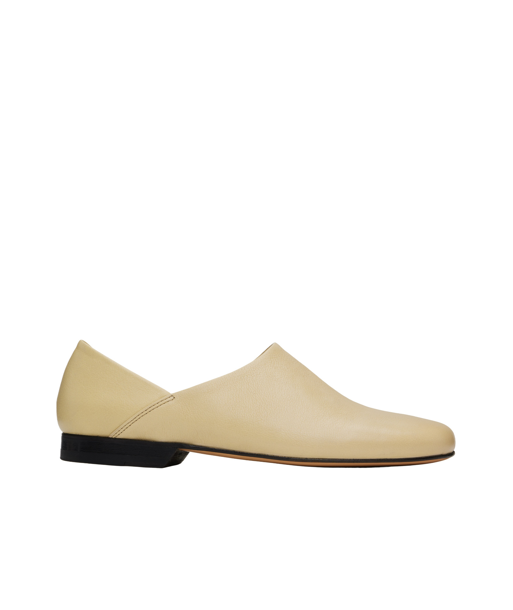 Shop Lemaire Leather Loafers In Nude