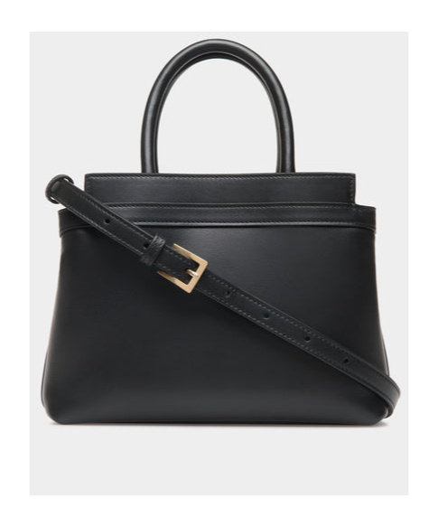Bally Structured Leather Shoulder Bag Top Handle