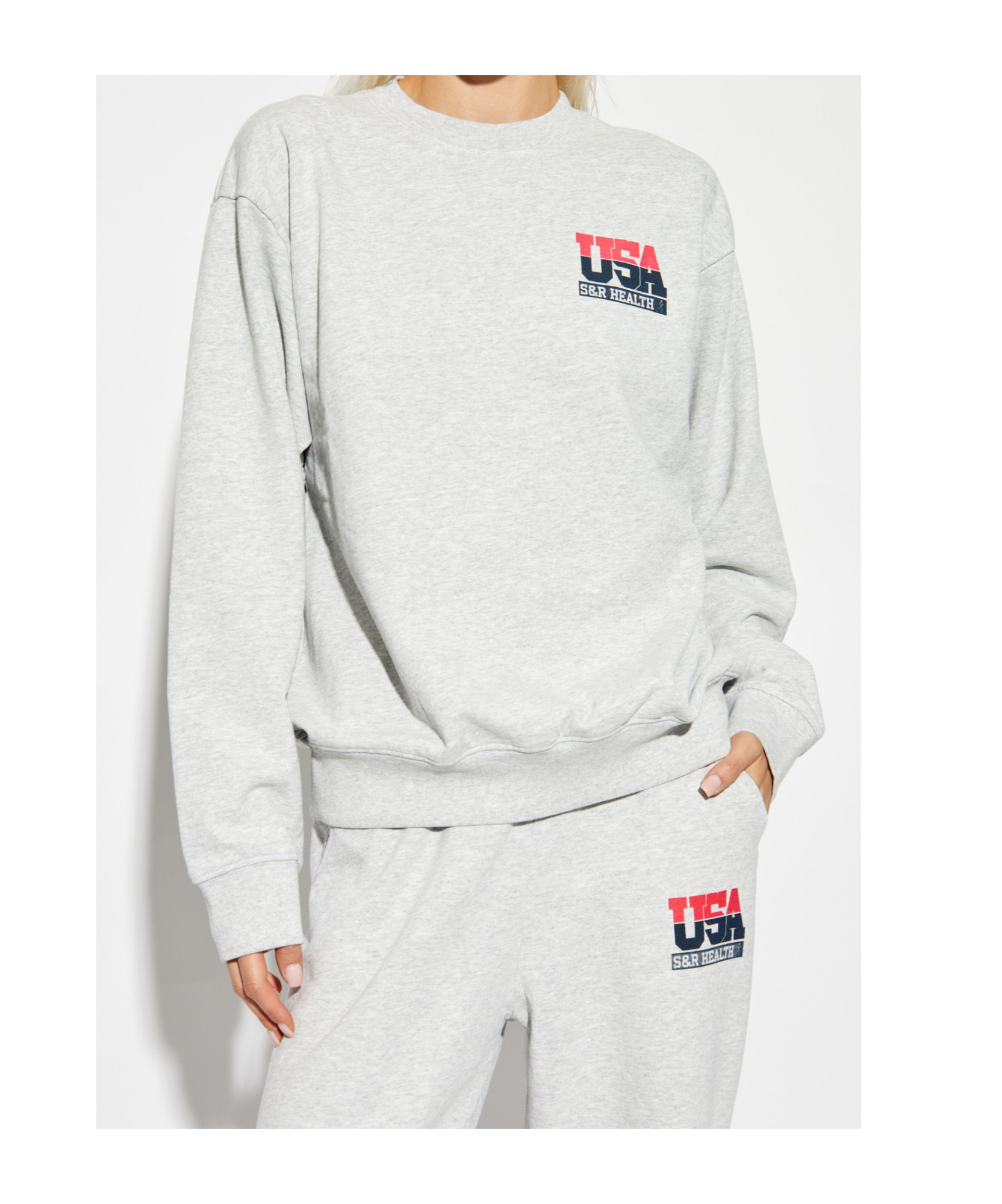 Sporty And Rich Text-print Sweatshirt In White