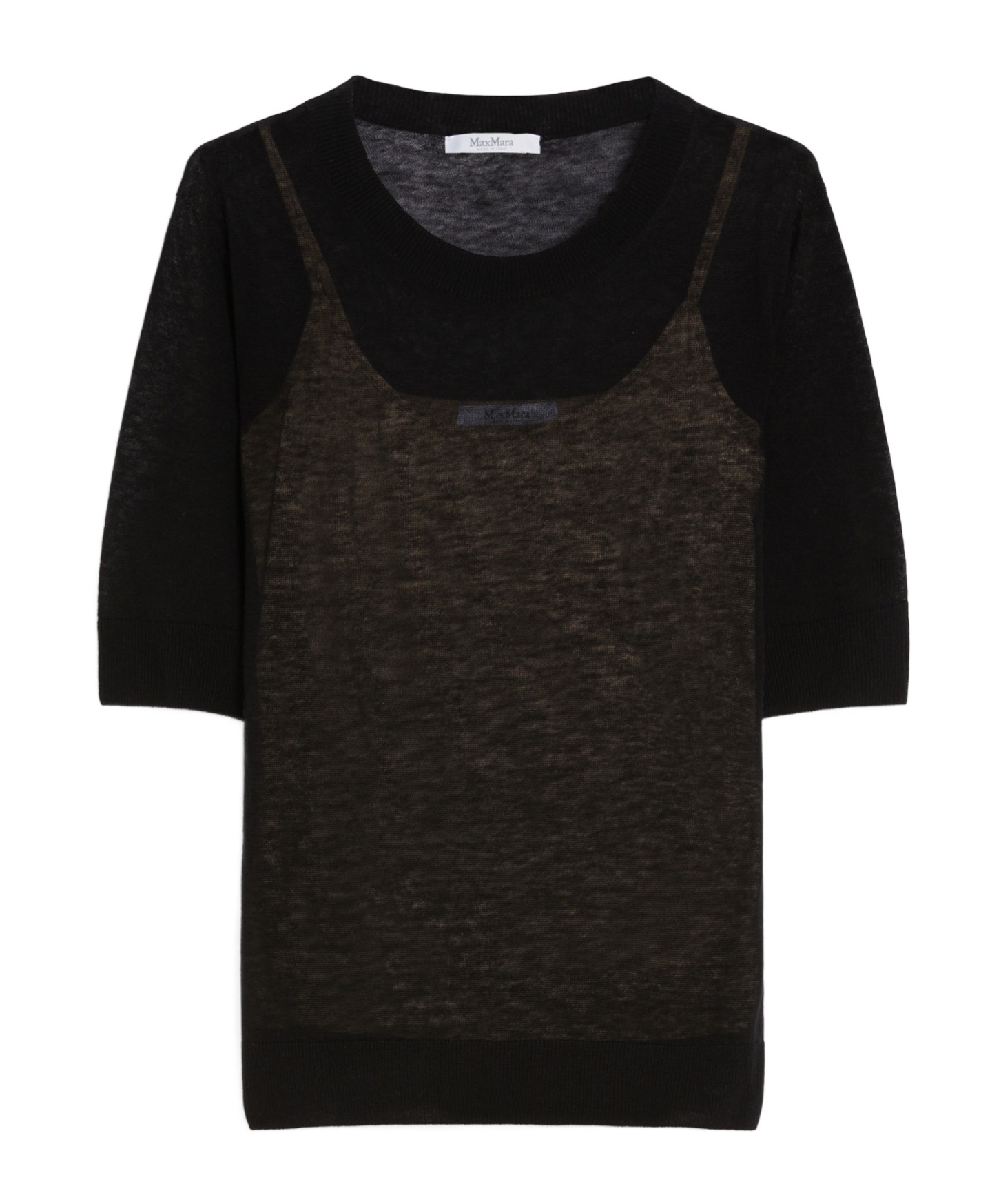 Max Mara Crew Neck Wool Sweater And Camisole