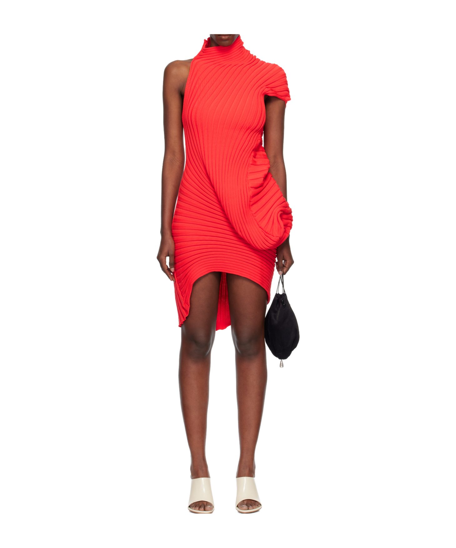 Issey Miyake Knit As It Is Mini Dress In Multi