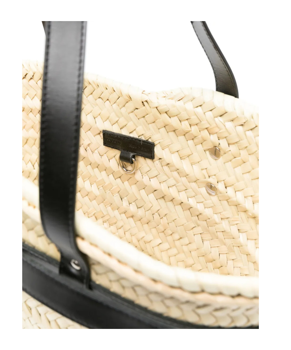 Coperni Logo-plaque Top Handle Bucket Bag In Nude