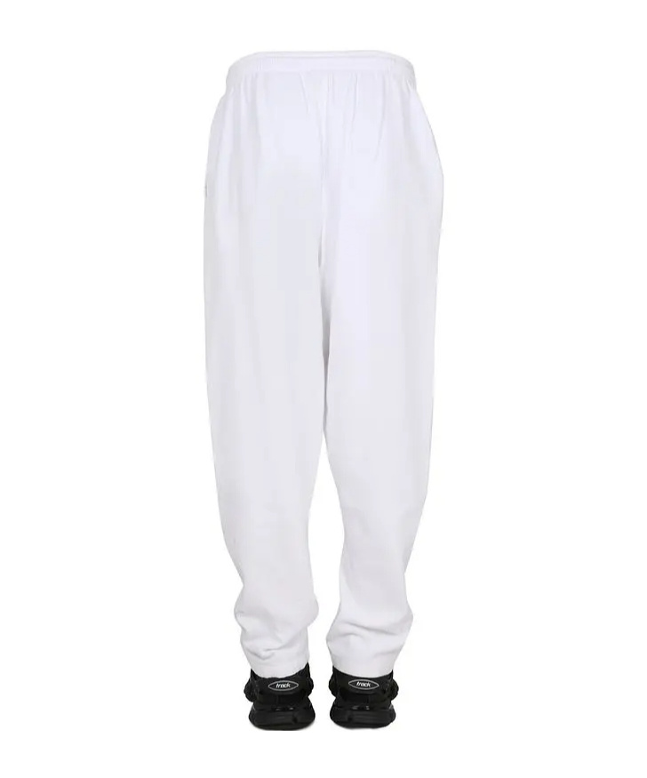 Balenciaga Women Pantalone Jogger Con Patch In White