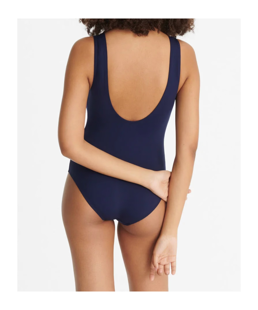 Eres Icone Snap-front One-piece Swimsuit In Blue