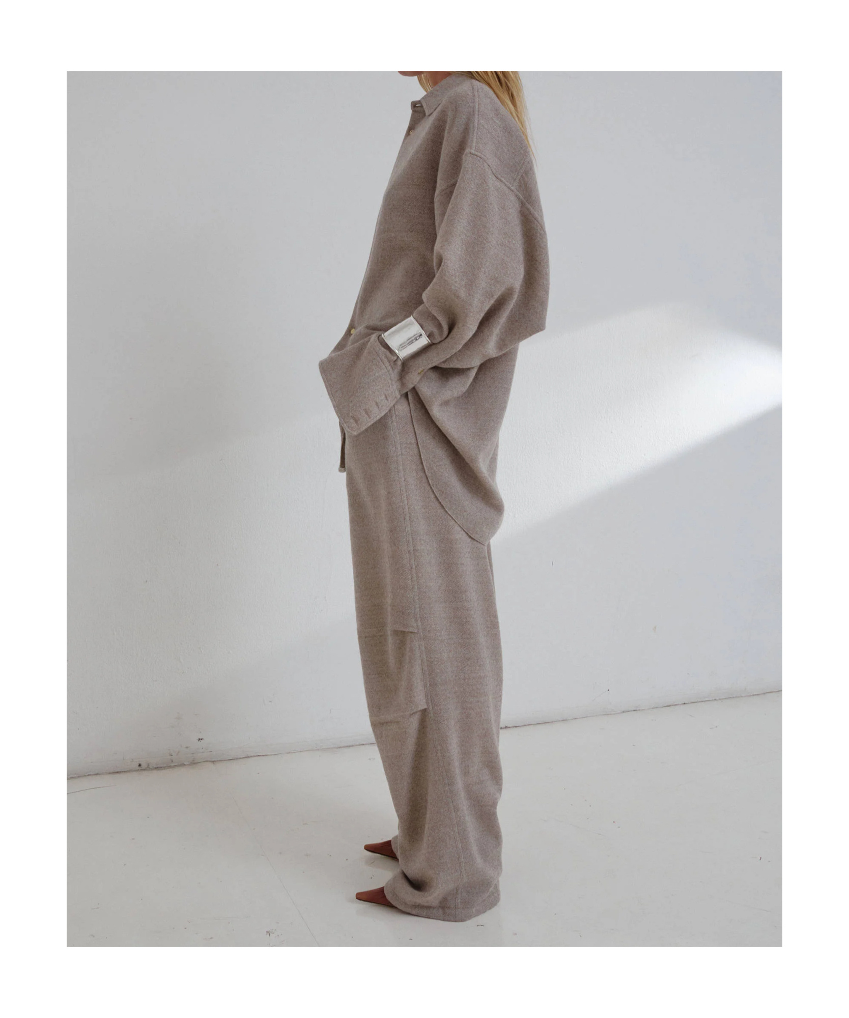 Darkpark Pleat Detail Track Pants In Gray