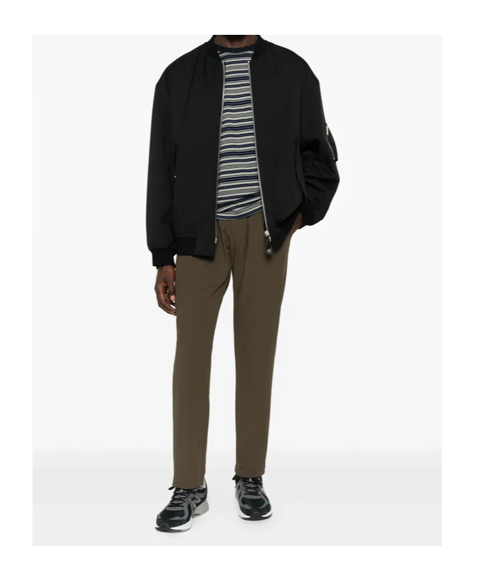 Herno Pleated Drawstring Trousers In Brown