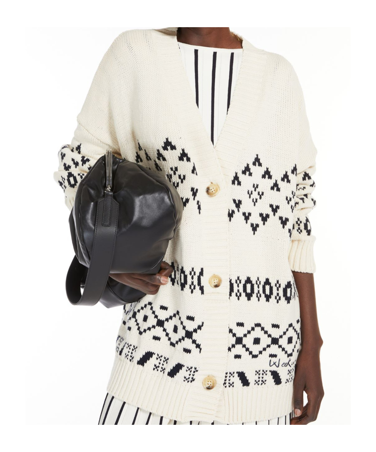 Weekend Max Mara V-neck Cardigan In White