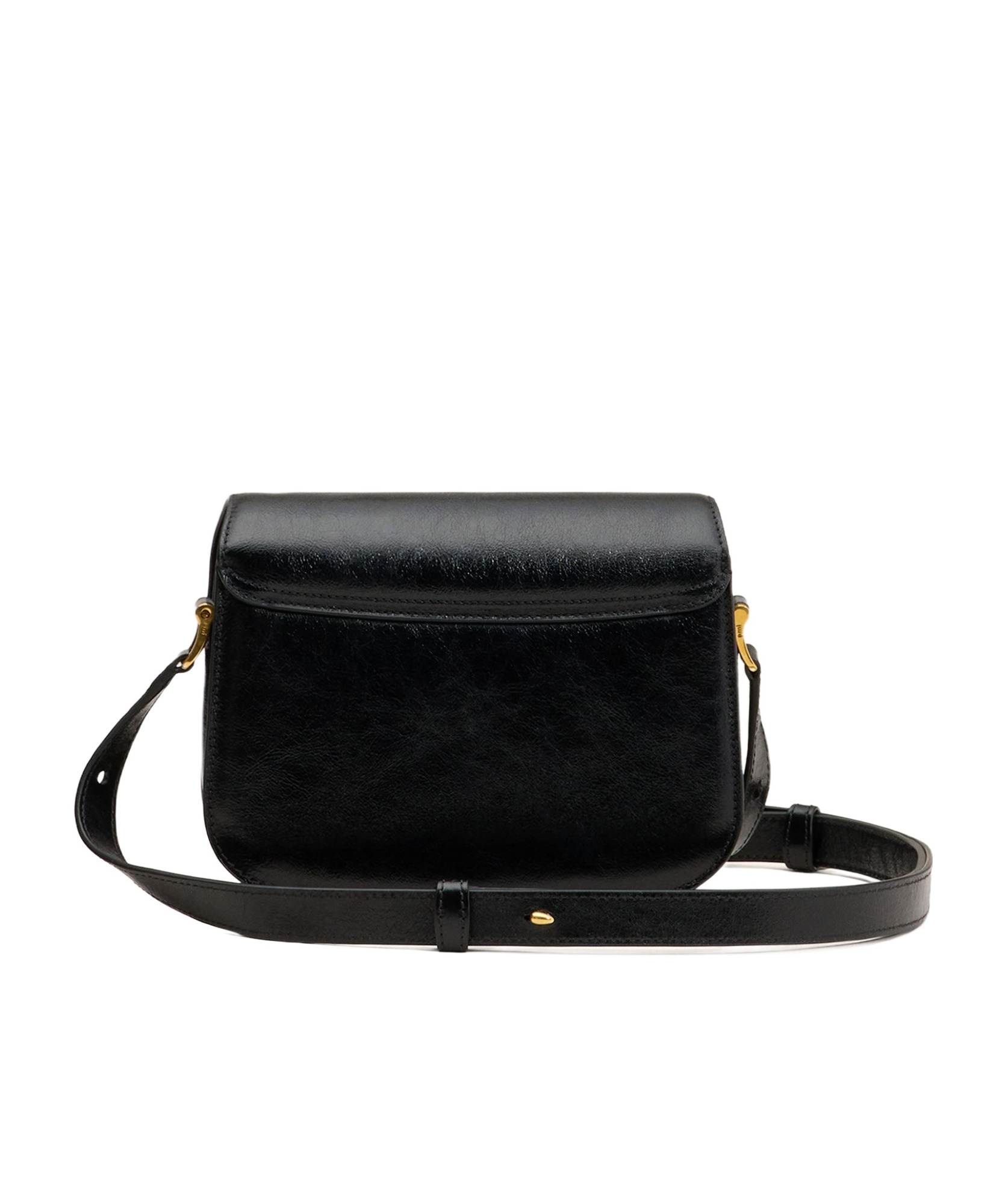 Shop Ami Alexandre Mattiussi Ami Paris Ami De Coeur Flap Shoulder Bag In Black