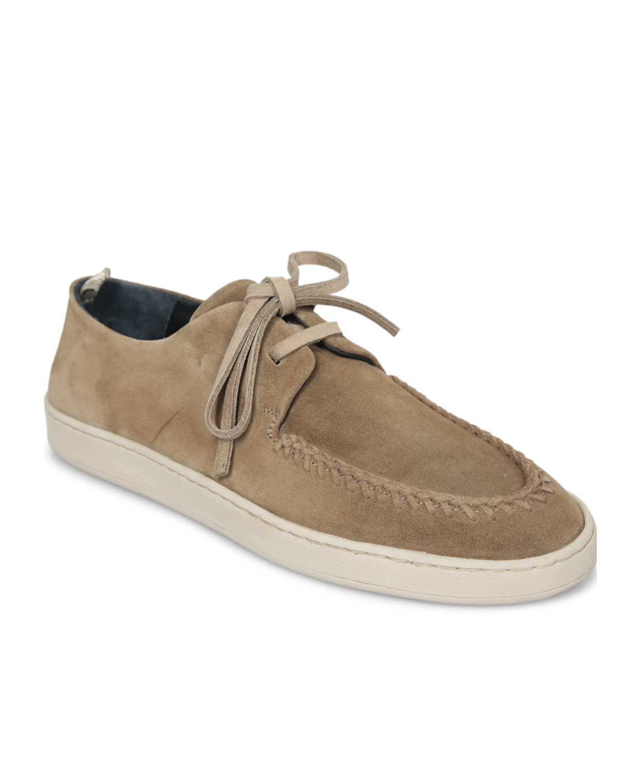 Officine Creative Herbie Lead Lace Suede Brown Loafer In Green