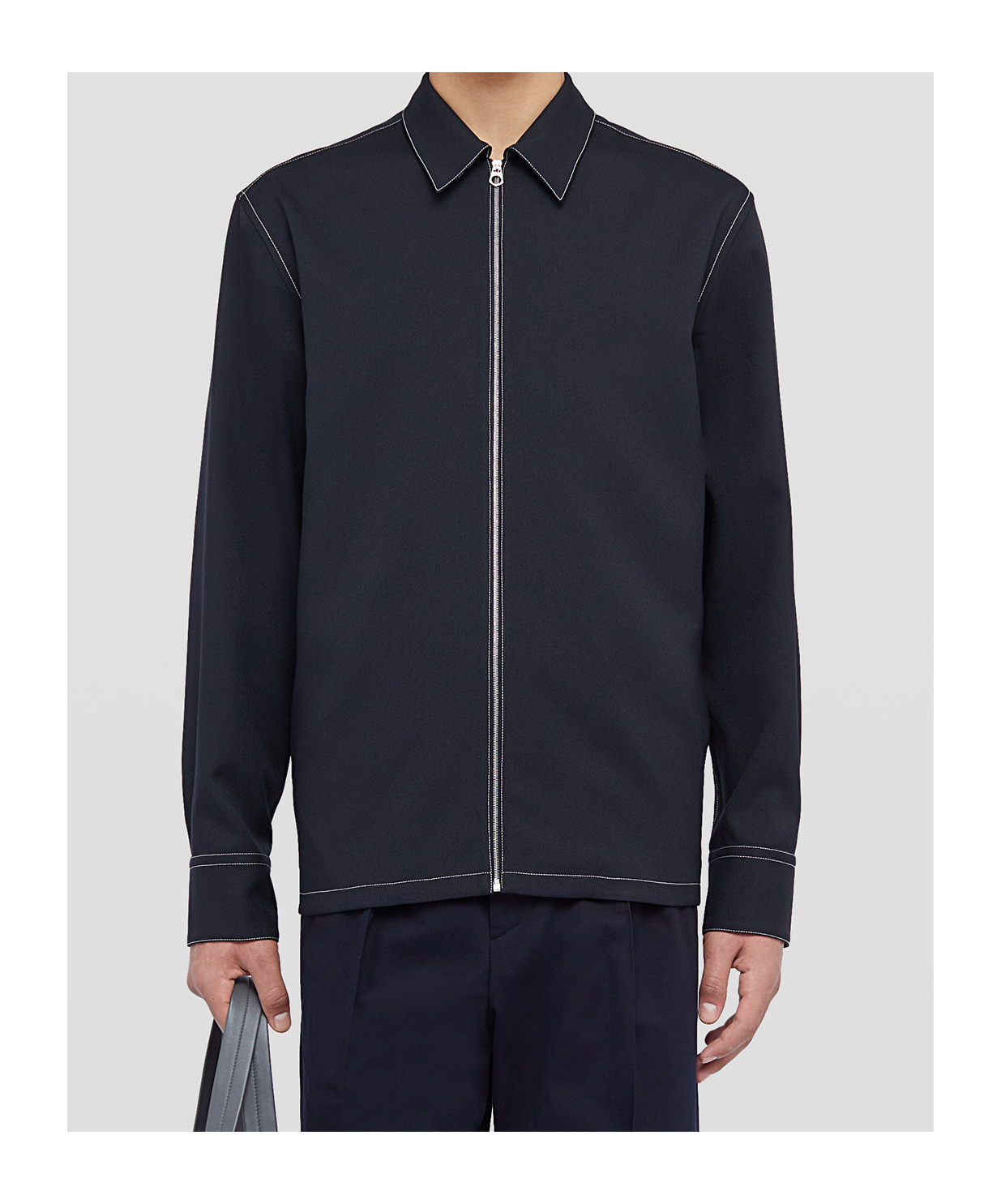 Jil Sander Straight Plain Jacket In Black