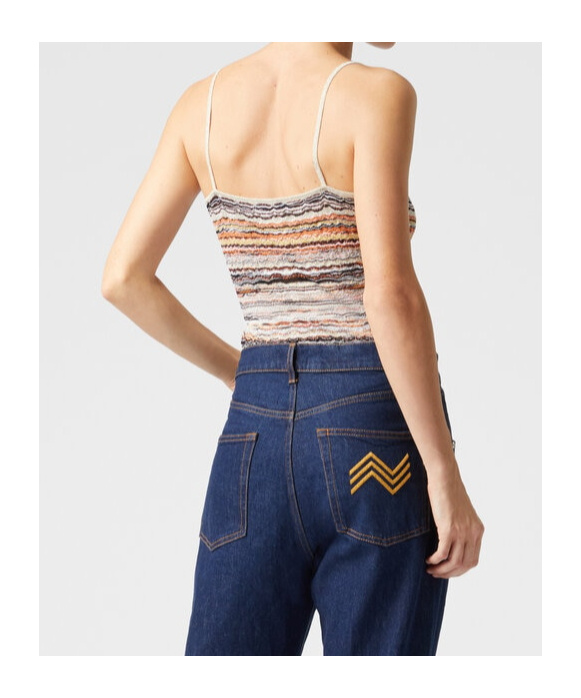 Missoni Wave Pattern Top Tops Multicolor In Nude