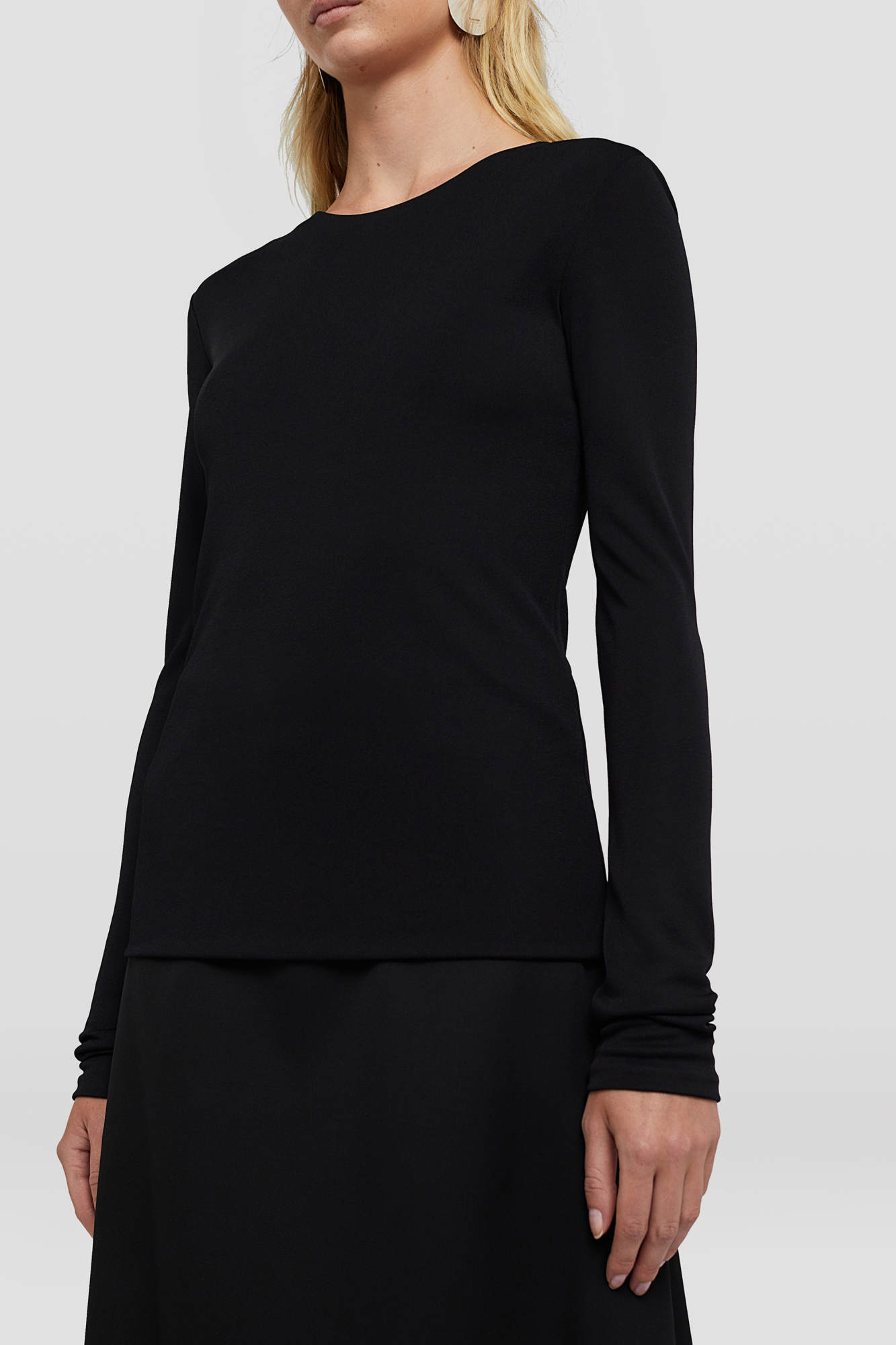 Jil Sander Long-sleeve Jersey T-shirt In Black