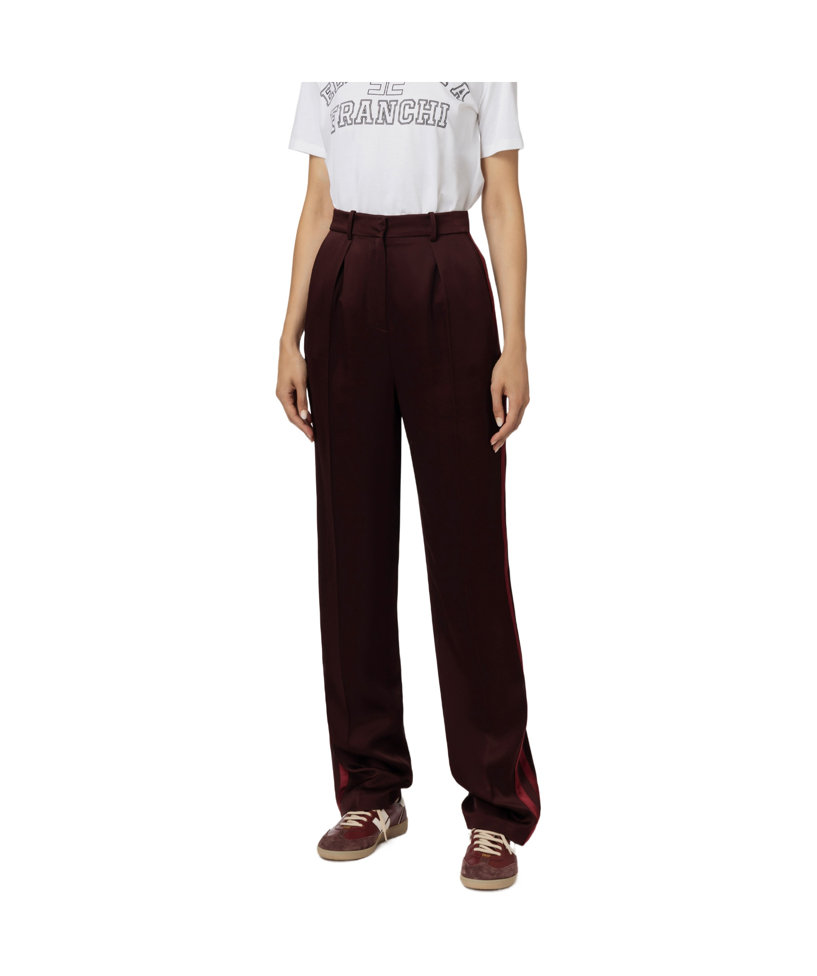 Elisabetta Franchi Straight Casual Pants In Black