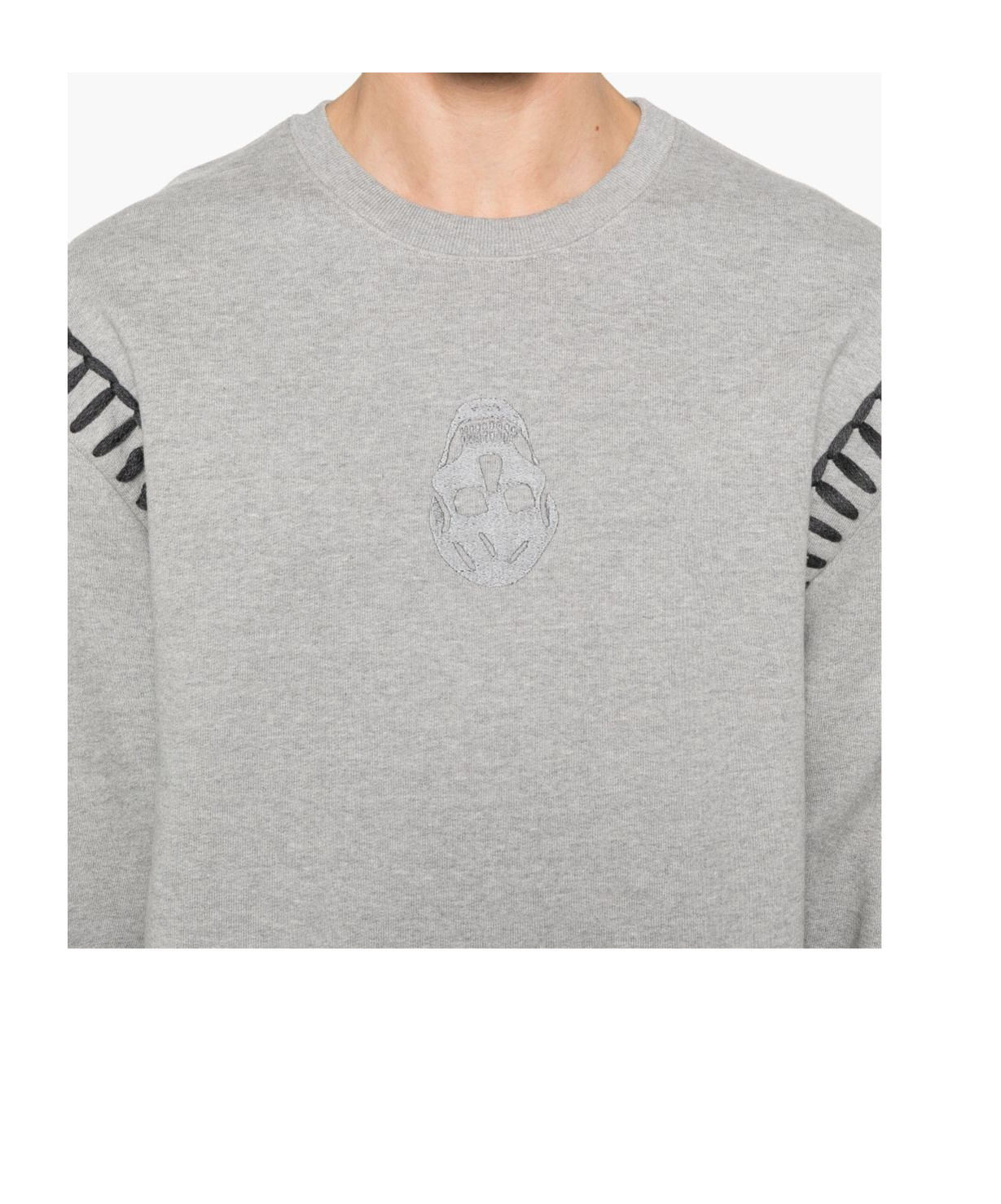 Alexander Mcqueen Skull Sweatshirt In Gray