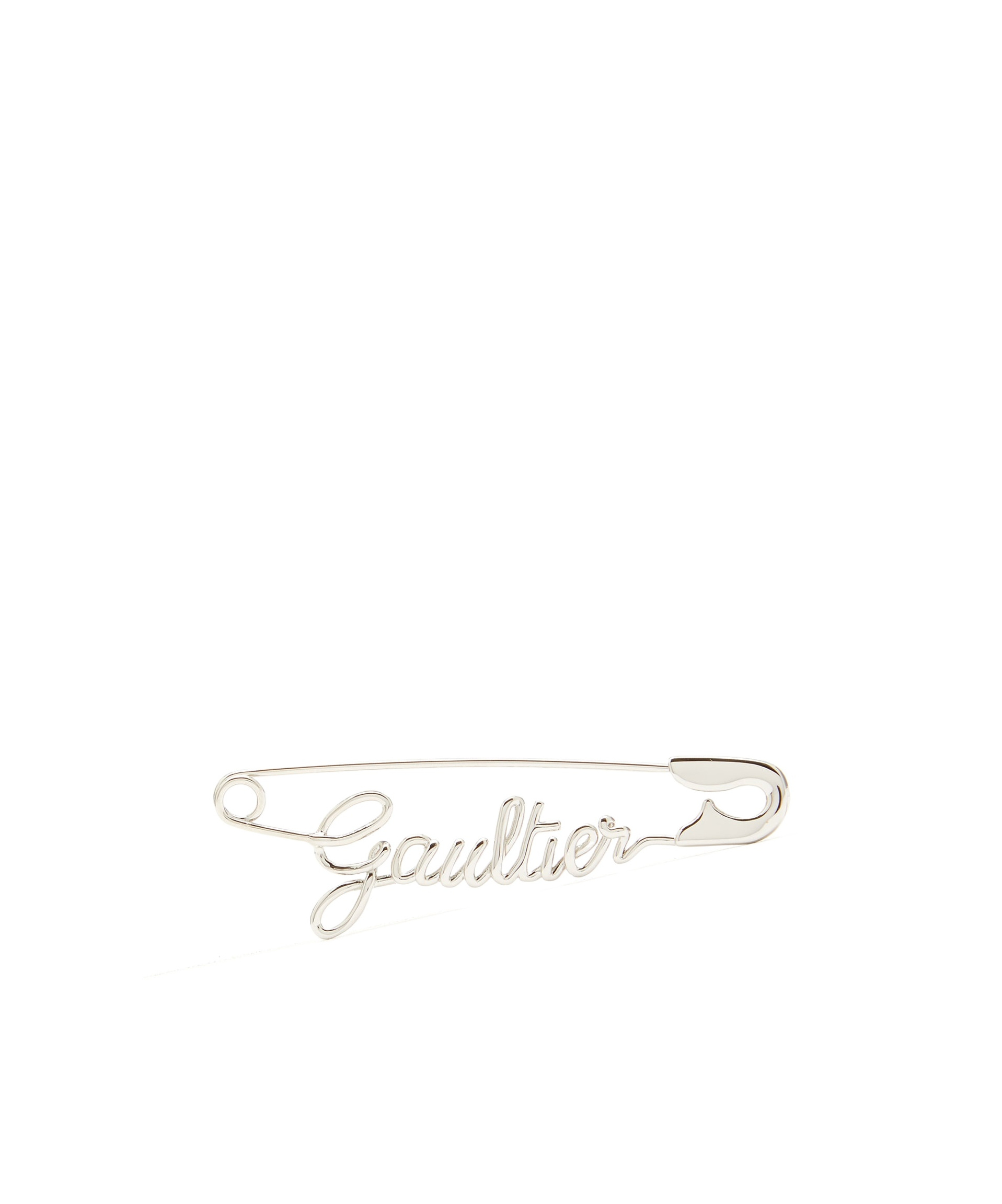 Shop Jean Paul Gaultier Monogram Safety-pin Earring In White