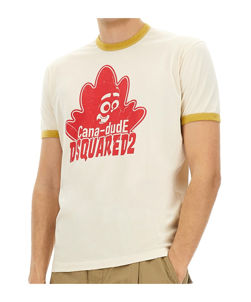 Dsquared2 Logo Printed Crewneck T-shirt In White