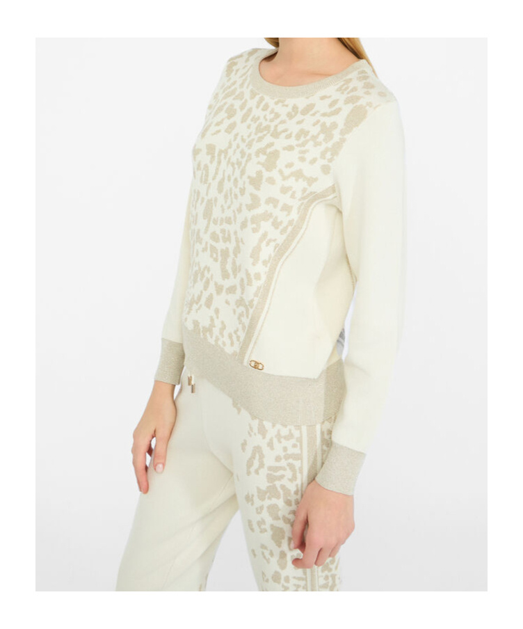 Liu •jo Animal Print Jumper In White