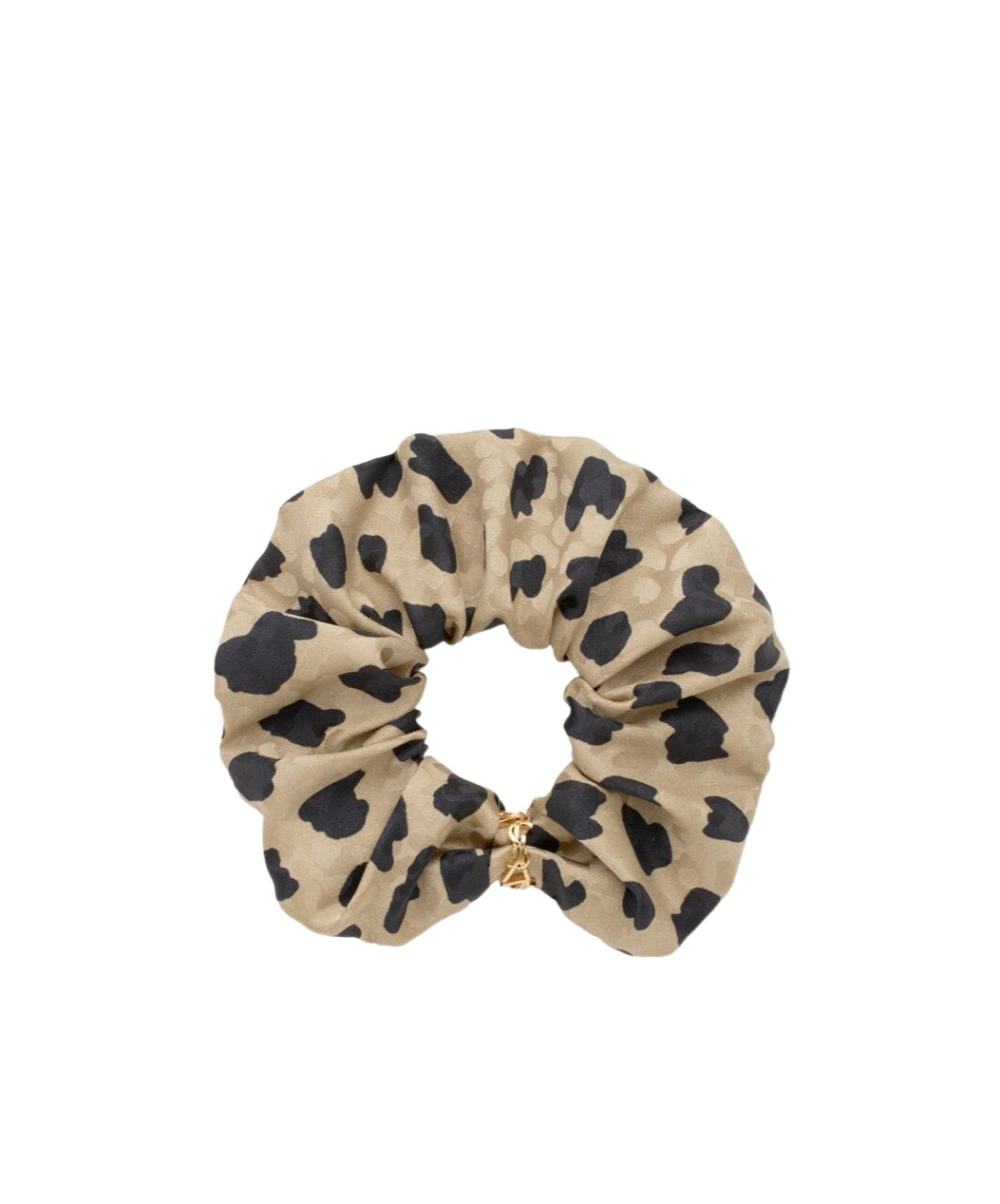 Saint Laurent Cassandre Scrunchie In Silk Jacquard In Neutral