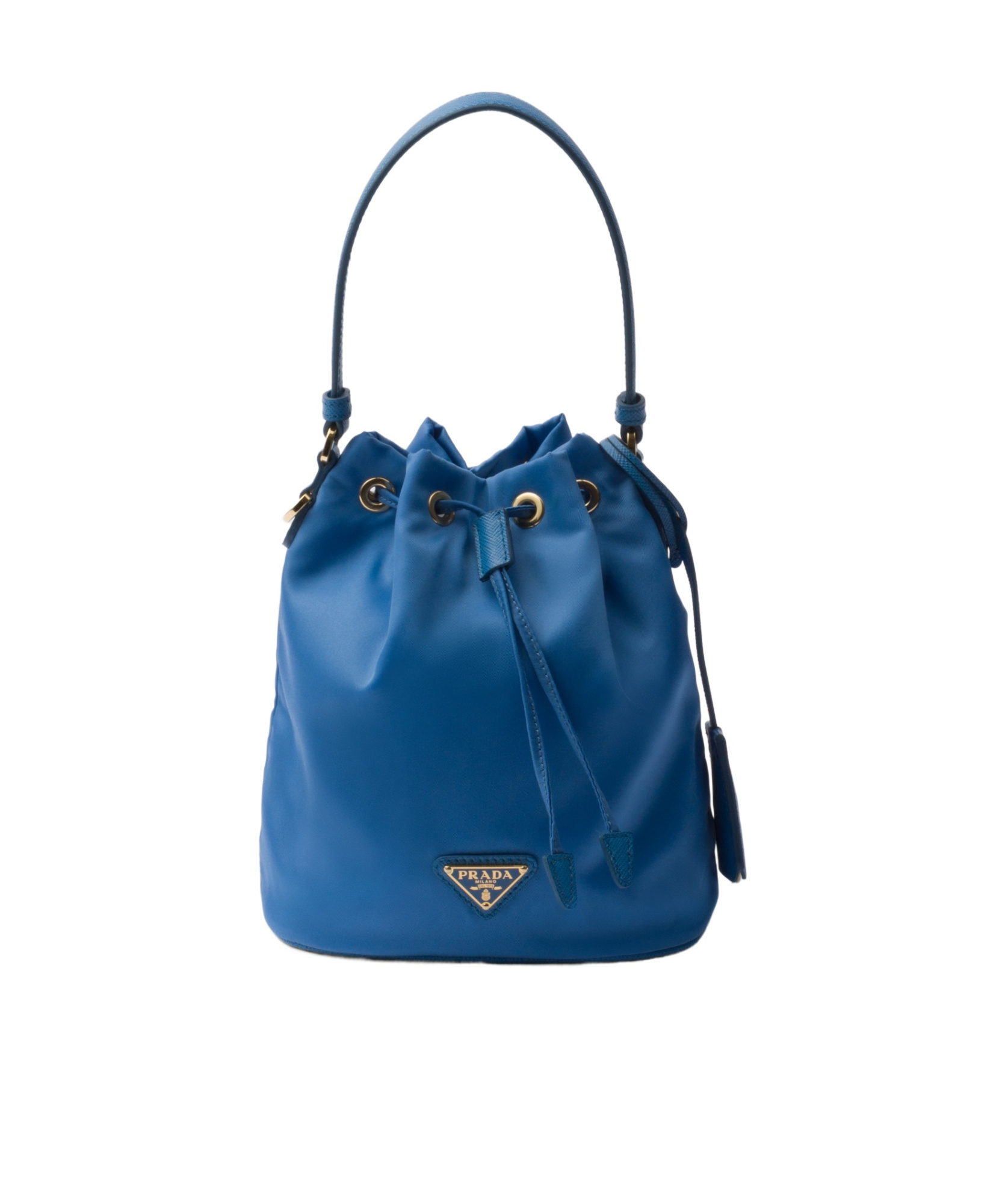 Prada Re-edition 1978 Re-nylon Mini Recycled-polyamide Bucket Bag In Blue