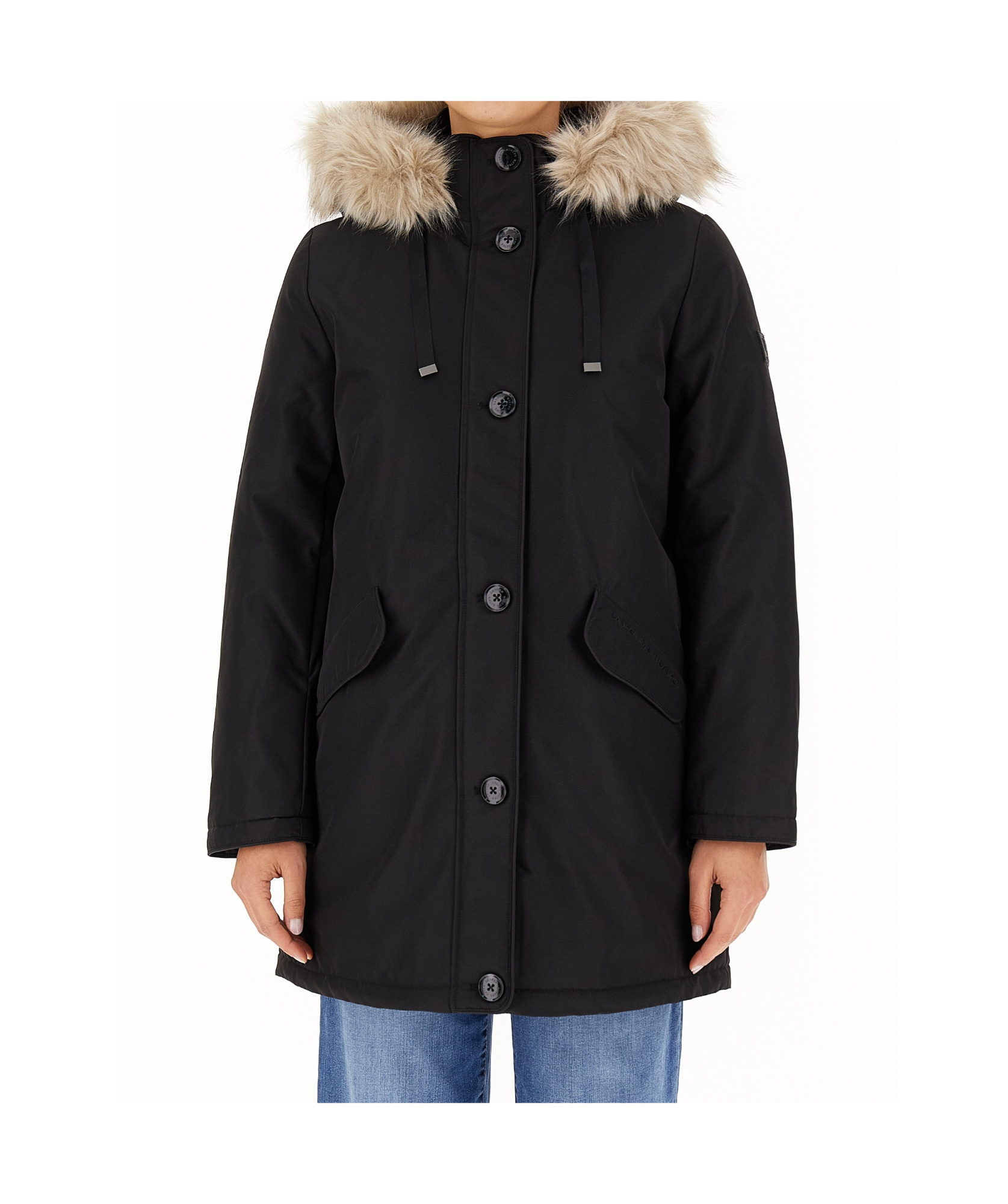 Polo Ralph Lauren Long-sleeved Coat In Black