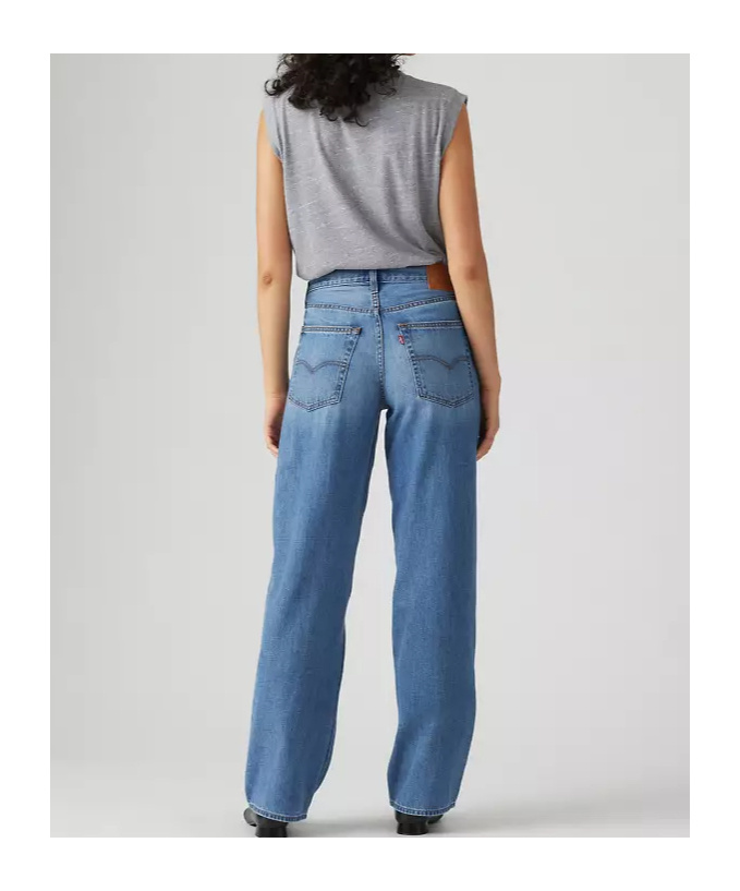 Levi's Baggy Dad Linen Denim Jeans In Blue