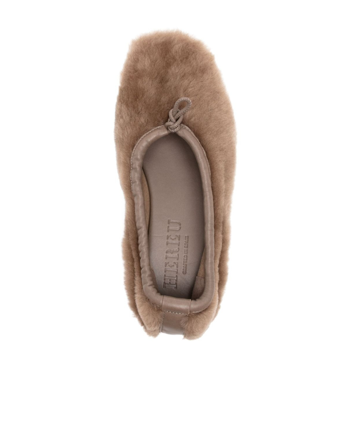 Hereu Women Puntera Shearling Ballets In Brown