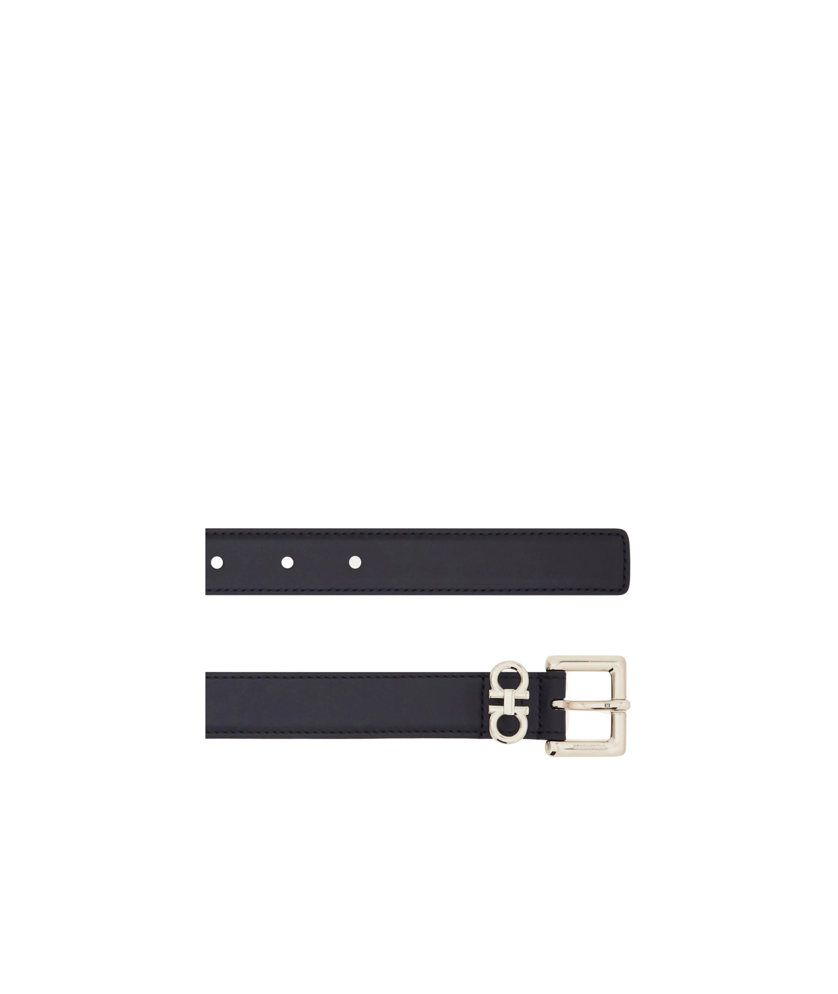 Ferragamo Double Gancini Fixed Belt In Blue