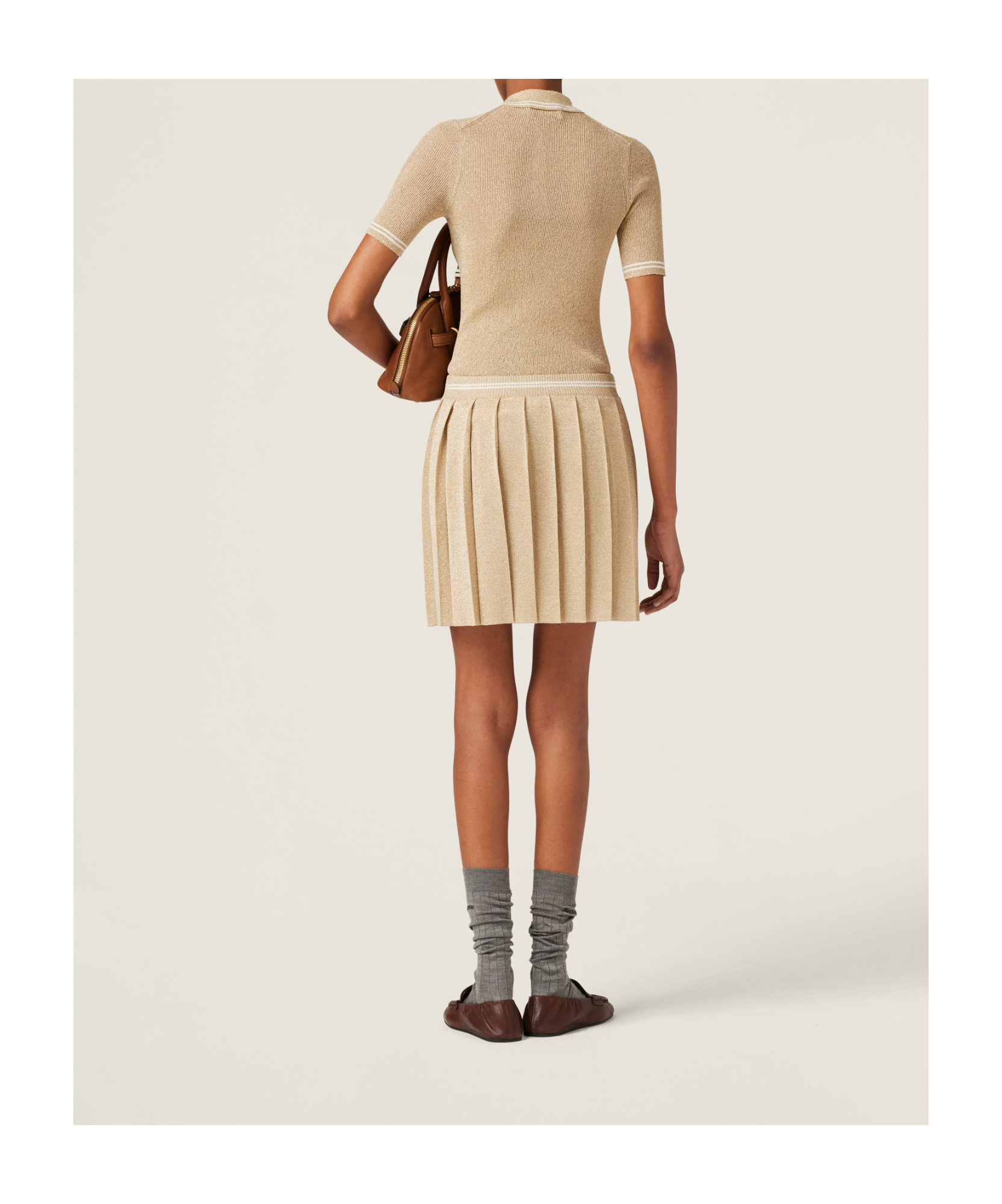 MIU MIU LAMÉ MINI-SKIRT