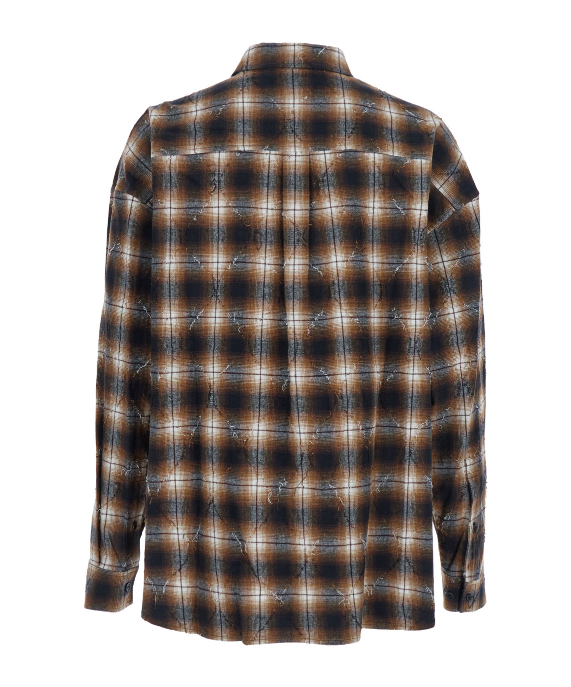Juunj Argyle Damaged Check Loose Fit Shirts In Multi