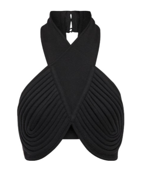 Gabriela Hearst Halter Wool Bra In Black