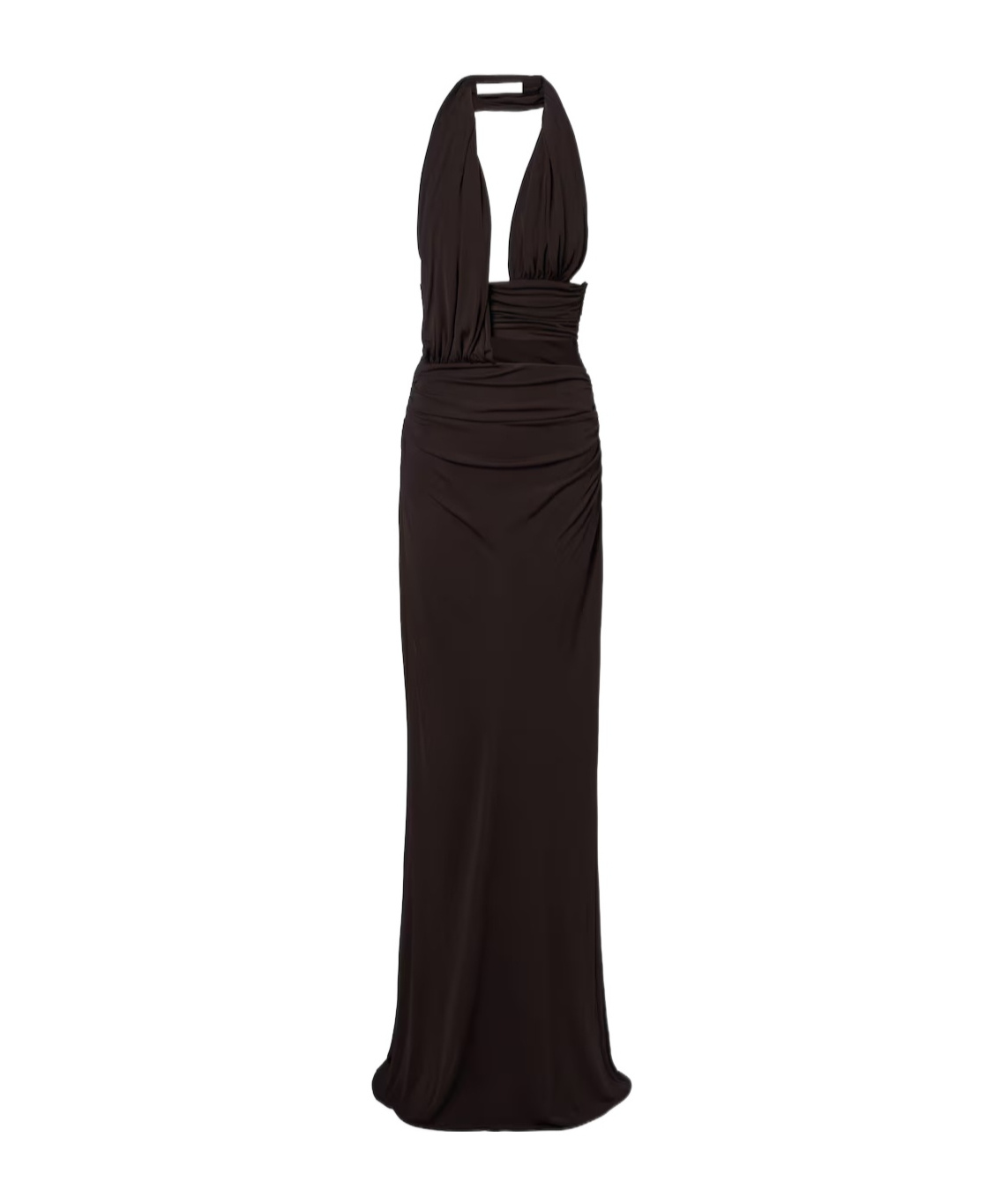 Christopher Esber Cutout Halterneck Jersey Maxi Dress In Black
