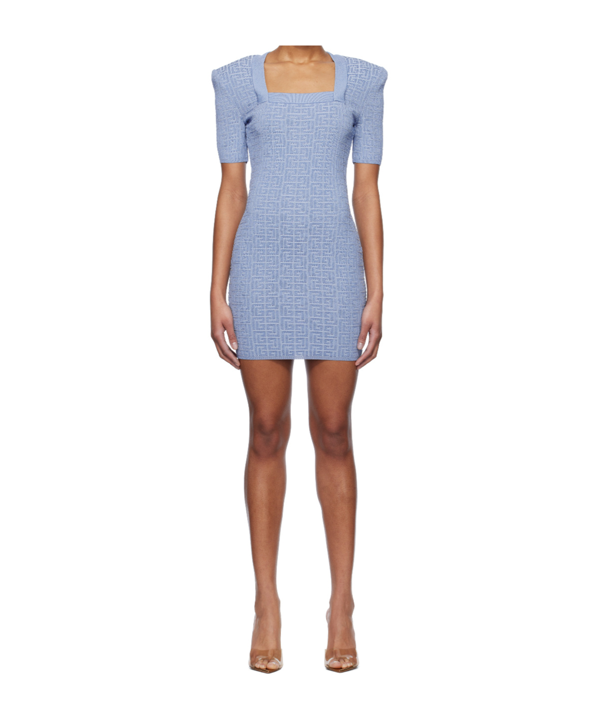BALMAIN BB-JACQUARD MINI DRESS