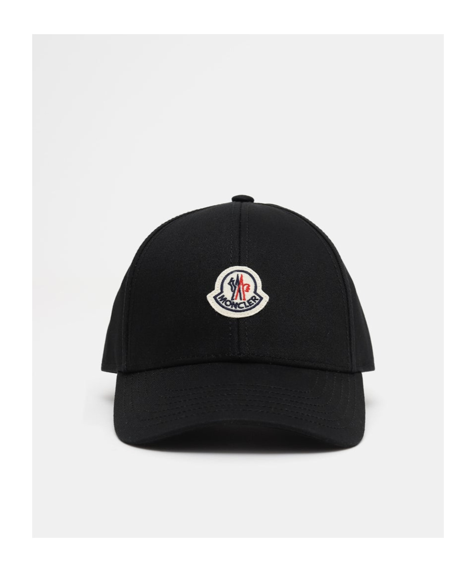 Shop Moncler Gabardine Baseball Cap In Black