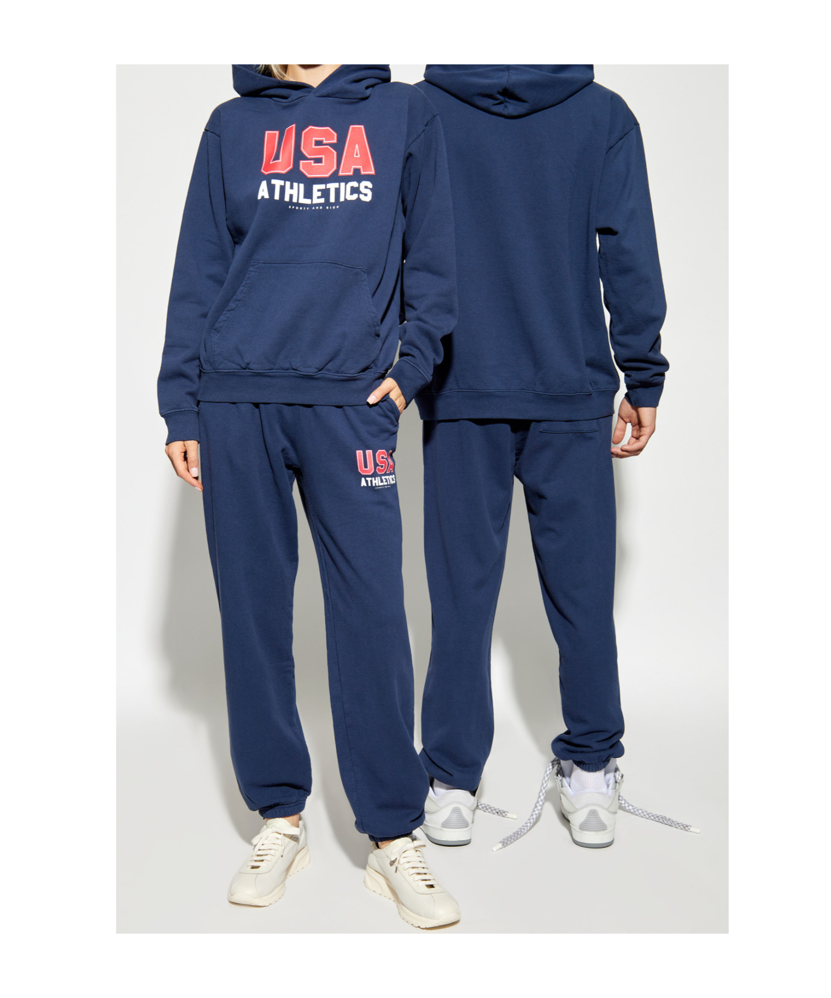 Sporty And Rich Long-sleeved Sweater In Blue