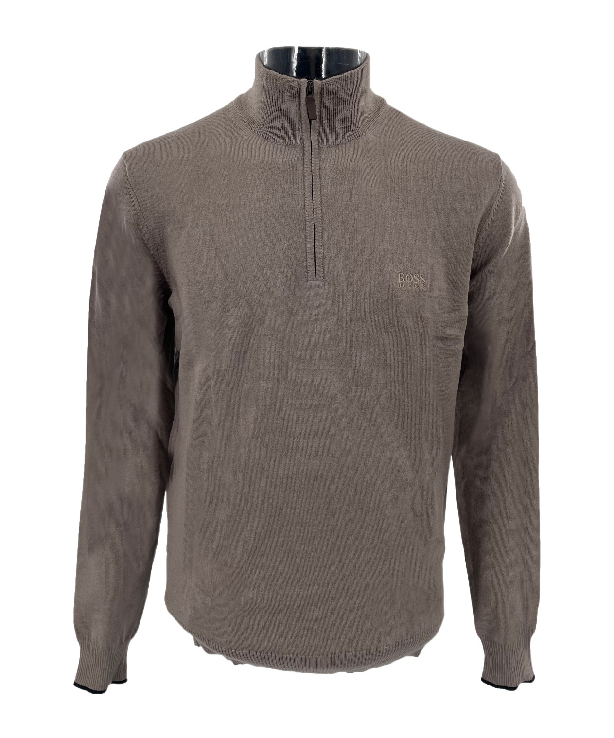HUGO BOSS ZIPPERED LONG-SLEEVED SWEATER