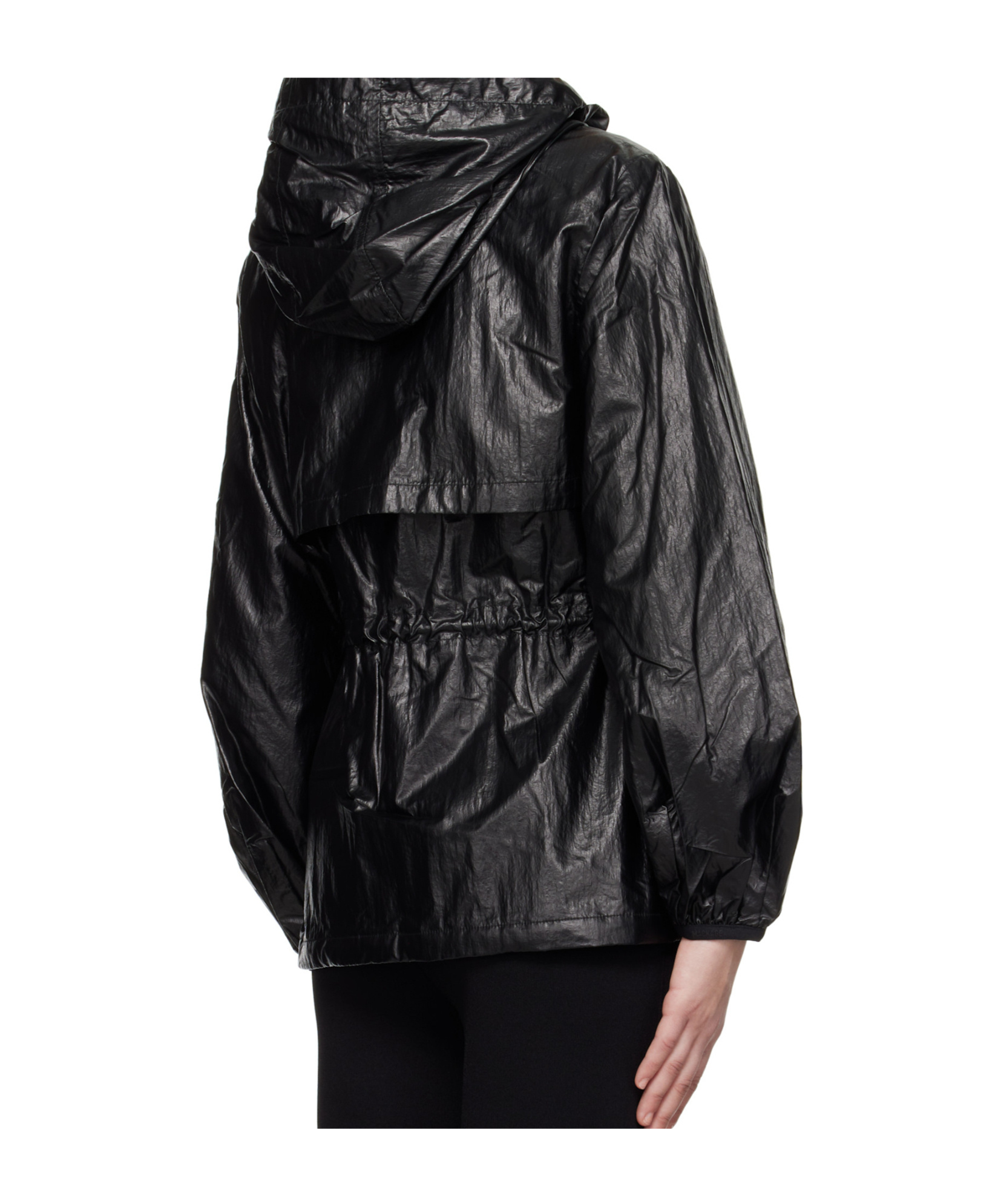 Mackage Black Isha Balloon Sleeve Rain Jacket In Black