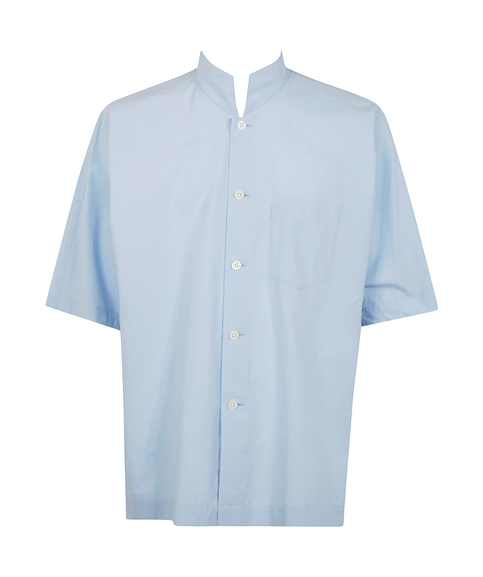 Shop Issey Miyake Streamline Shirt In Sky-blue