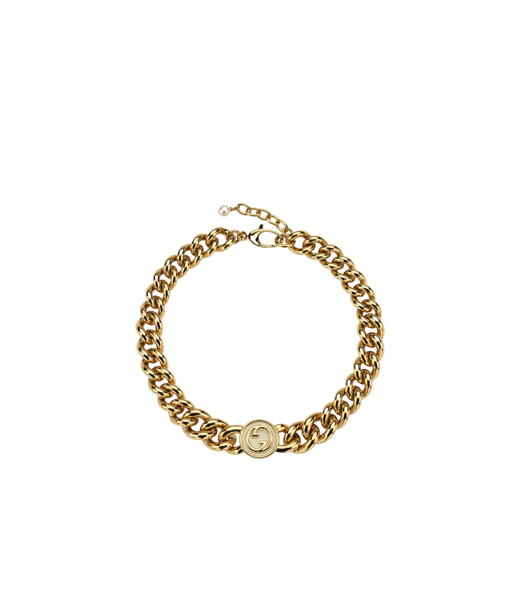 Gucci Blondie Chain Necklace In Yellow