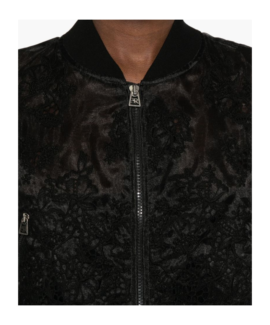Ermanno Scervino Floral-embroidered Jacket In Black