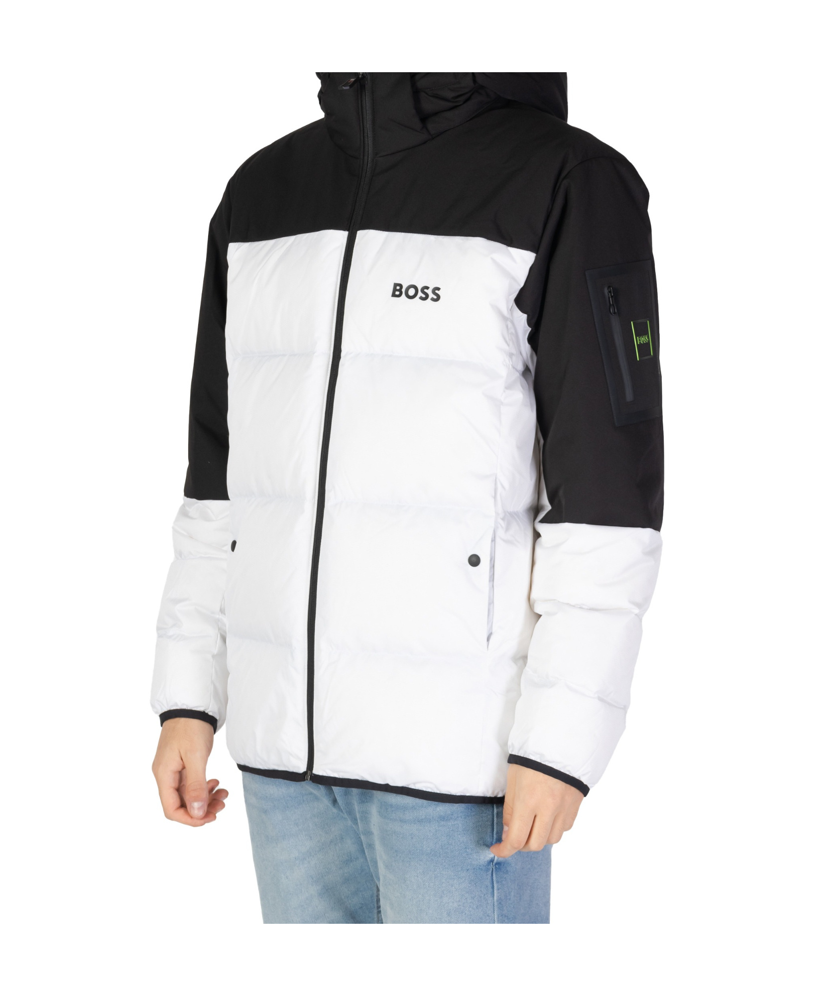 Hugo Boss Long-sleeved Cotton Jacket In Multi
