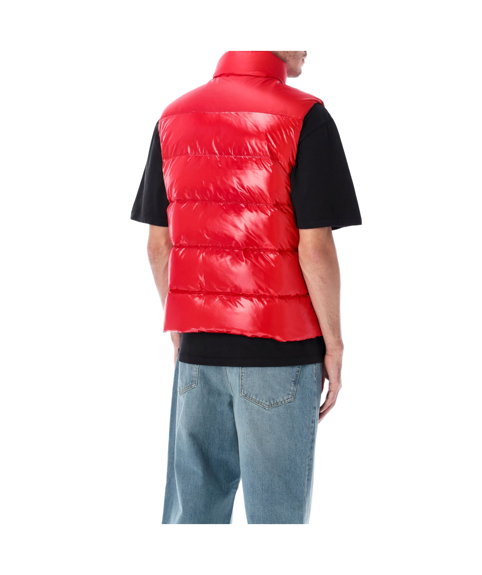 Pyrenex High Collar Sleeveless Vest In Red