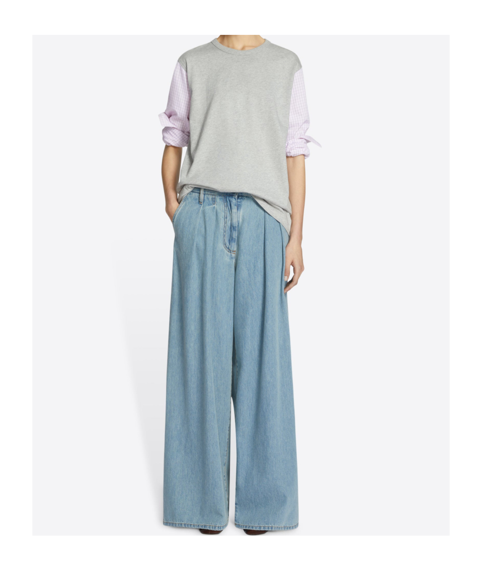 Dries Van Noten Pleated Jeans In Blue