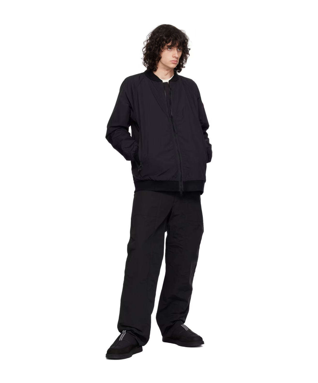Canada Goose Fabe Zipper Casual Jacket In Black