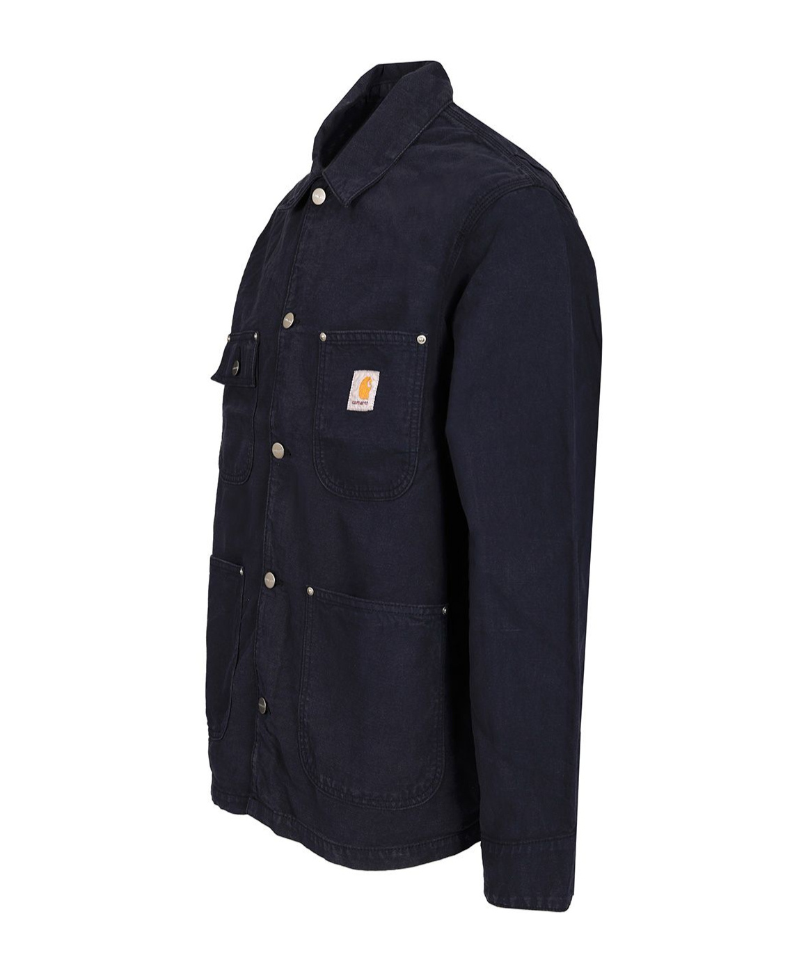 Carhartt Michigan Corduroy-trimmed Organic Cotton-canvas Chore Jacket In Black