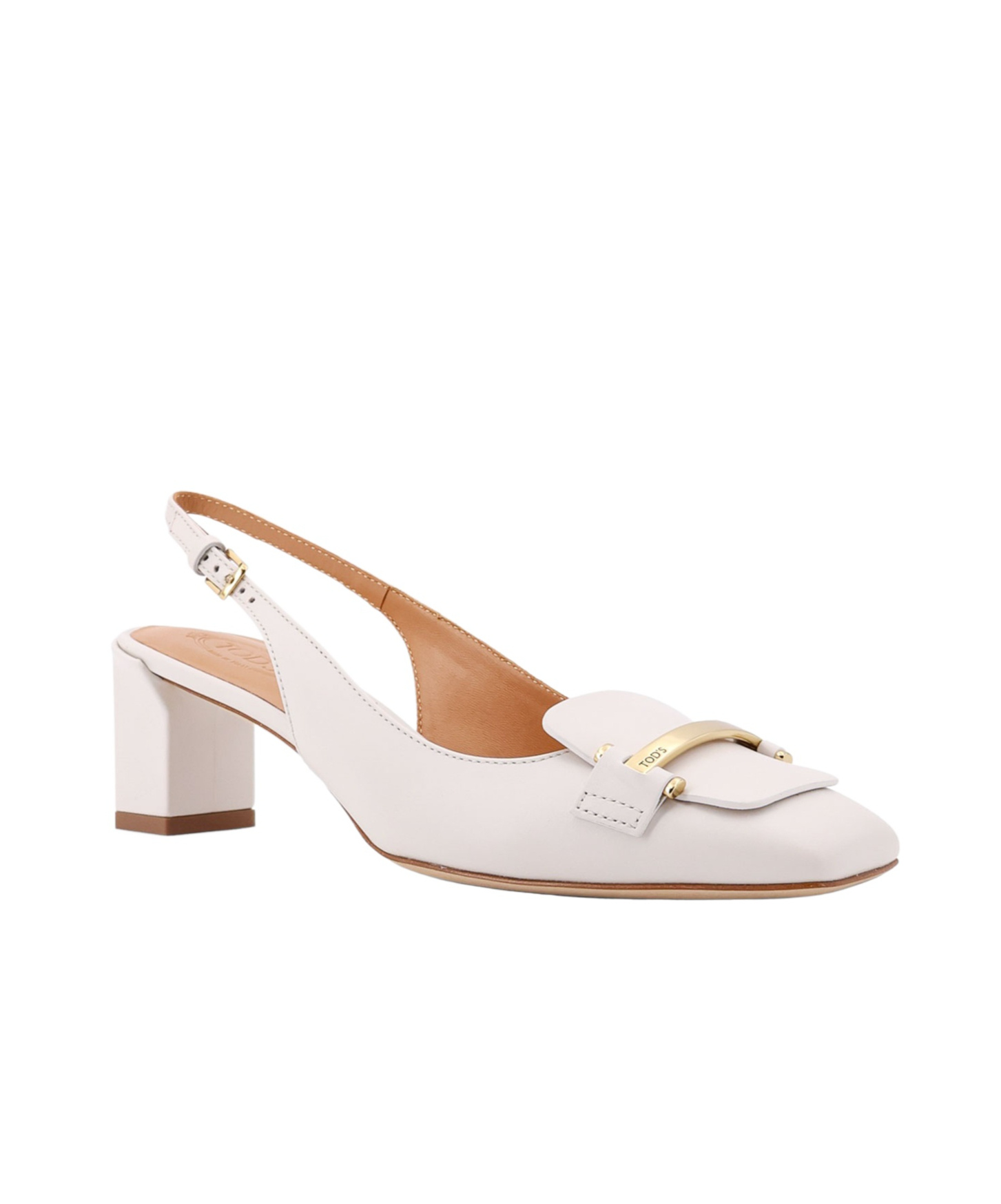 Tod's Square-headed High-heeled Sandals In White