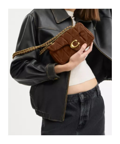 Coach Tabby Shoulder Bag 20 With Quilting In Brown