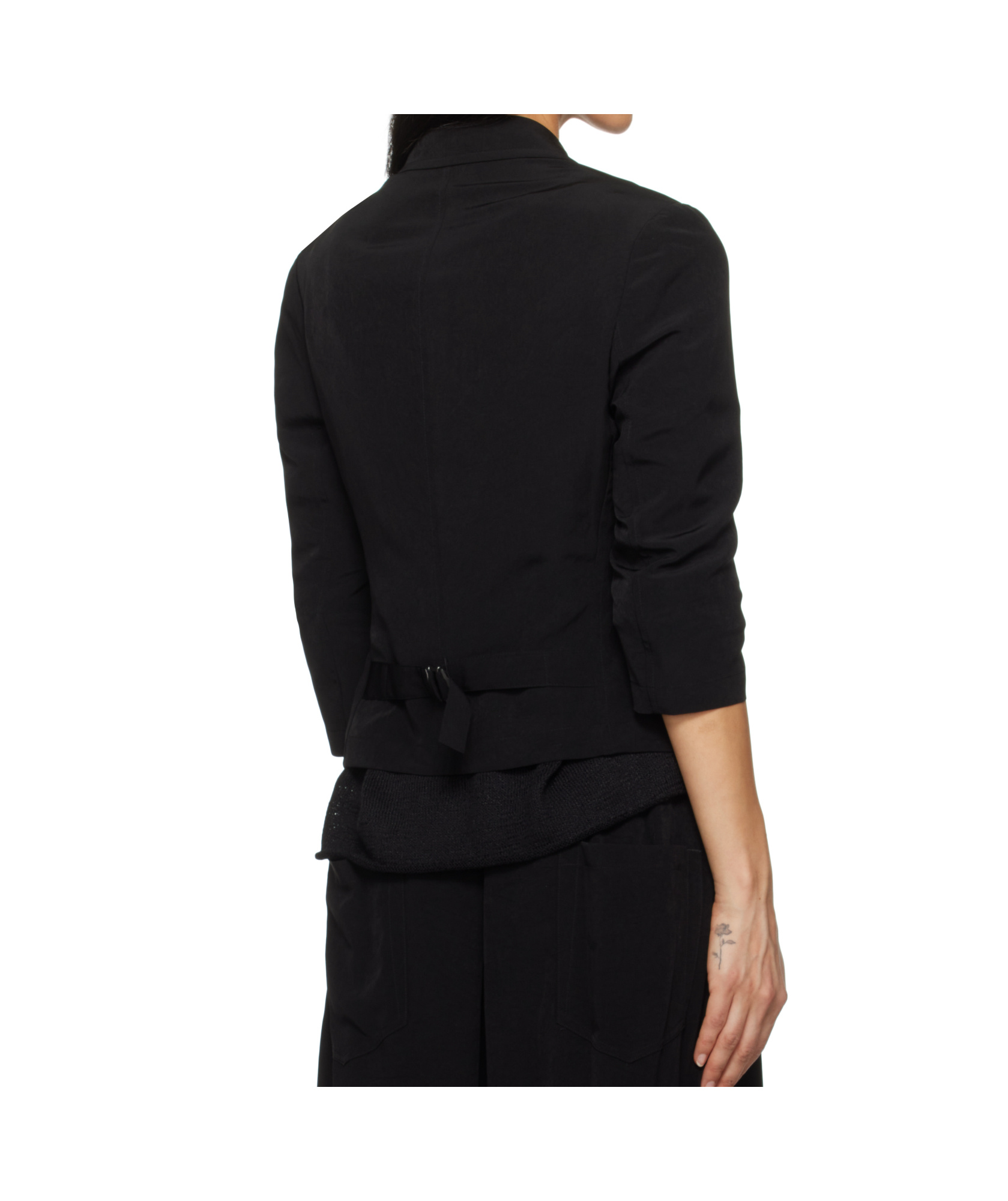 Y's Lapel Vest In Black