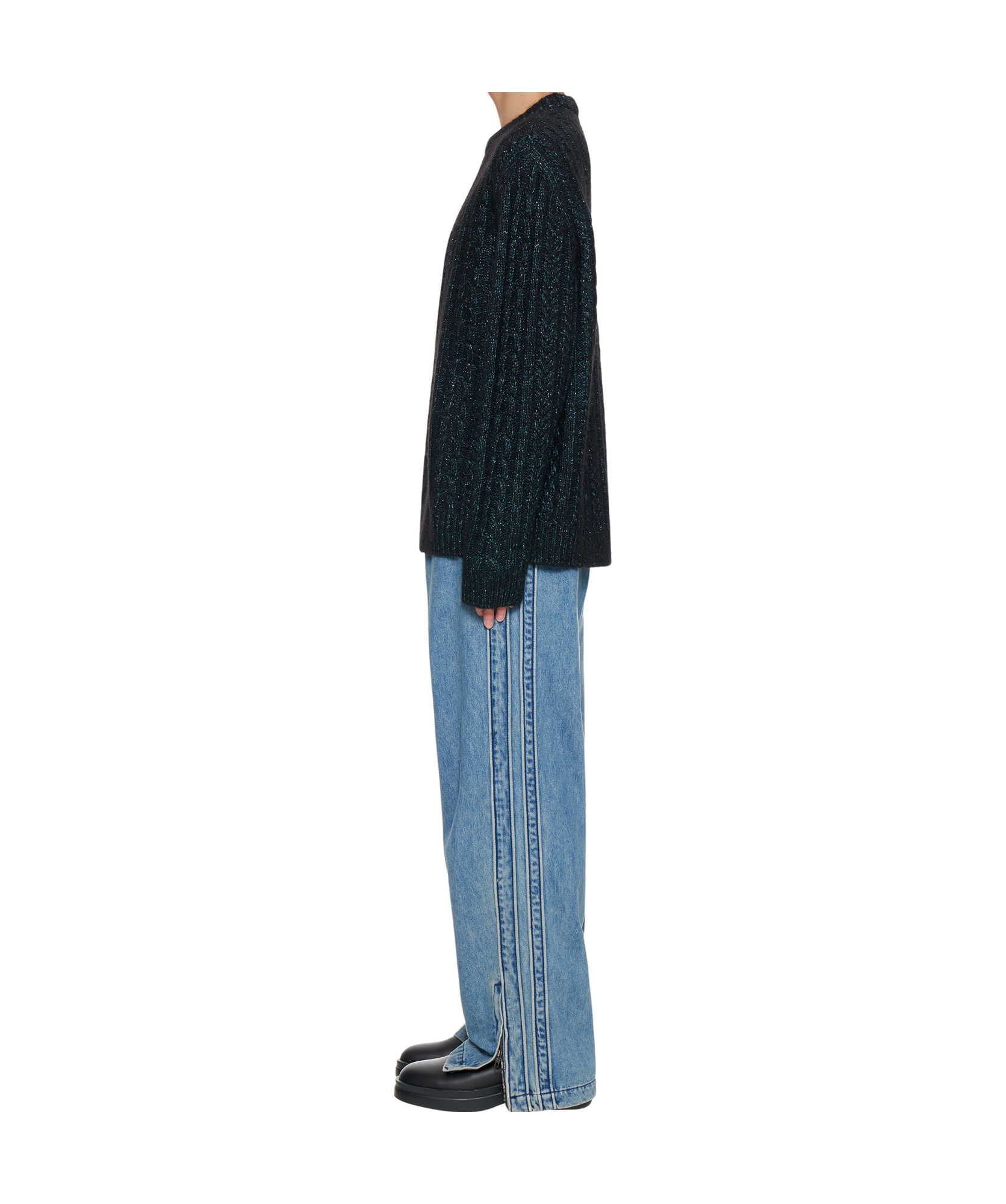 Wooyoungmi Long-sleeved Wool Sweater In Black