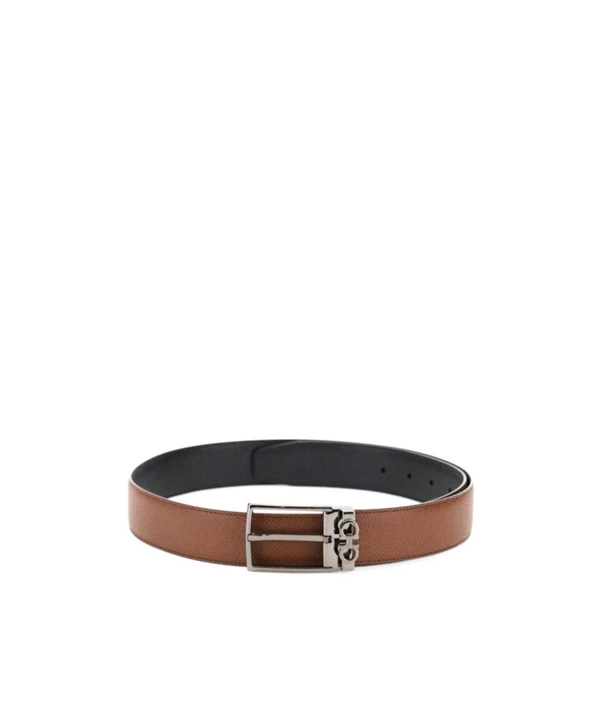 Ferragamo Mini Gancini Buckle Belt In Black