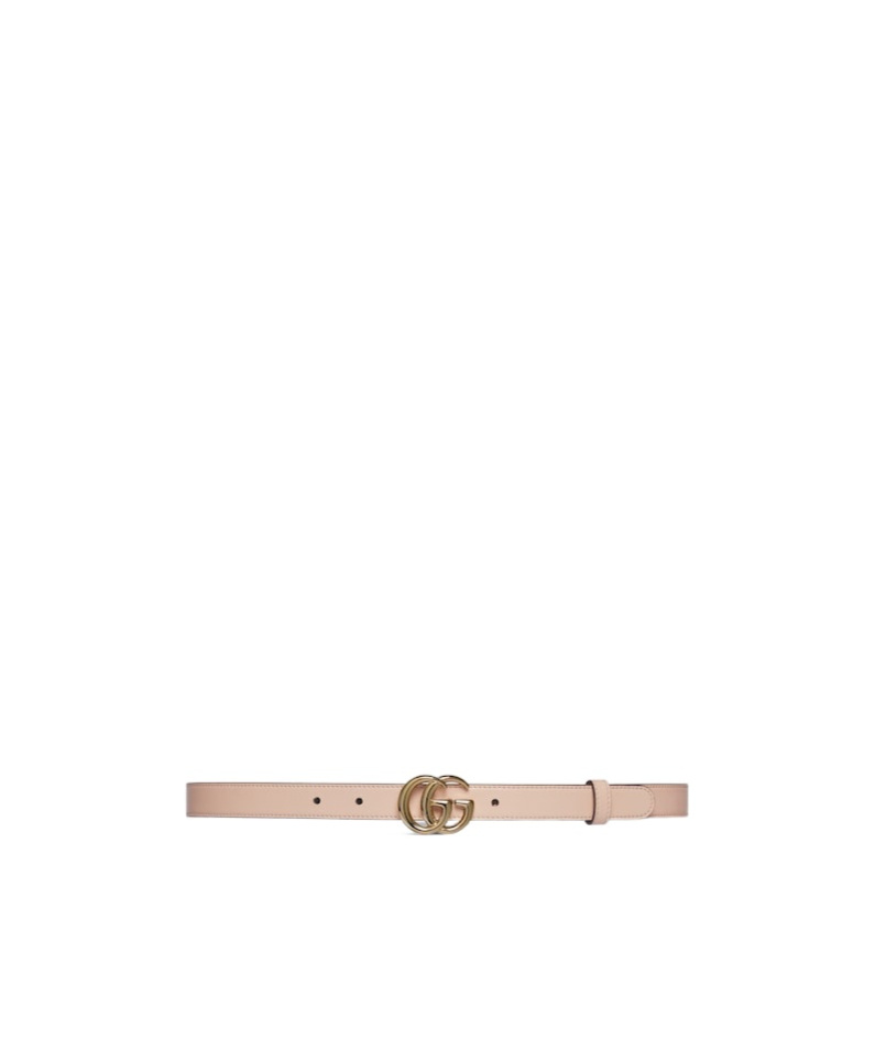 Gucci Gg Marmont Series Double-sided Narrow Belt In Brown